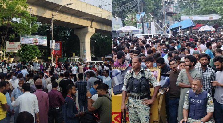 ফলাফলের অপেক্ষায় উৎসুক জনতার ভিড় 